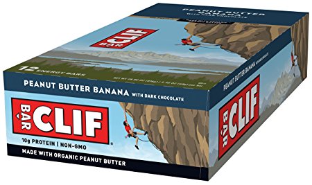 CLIF BAR - Energy Bar - Peanut Butter Banana Dark Chocolate - (2.4 Ounce Protein Bar, 12 Count)