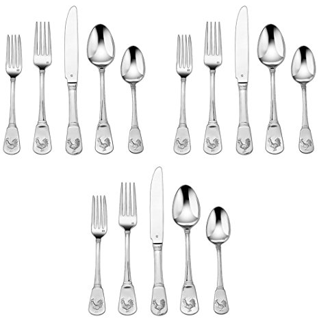 3-Pack of 20-Piece Flatware Set, French Rooster (CFE-01-FR20)