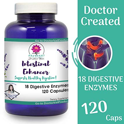18 Digestive Enzymes - 120 Caps (Not 60) - for Digestion, Gas, Bloating - by Dr. Valerie Nelson