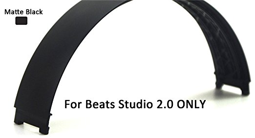 Replacement Top Headband Pad Cushions Repair Parts for Beats Studio 2.0 Wired / Wireless Over Ear Headphone (Matte Black)