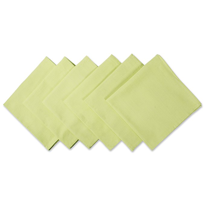DII 100% Cotton Cloth Napkins, Oversized 20x20" Dinner Napkins, For Basic Everyday Use, Banquets, Weddings, Events, or Family Gatherings - Set of 6, Fresh Green