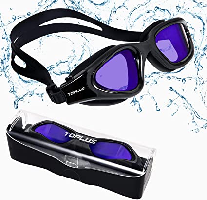 Swimming Goggles No Leaking Anti Fog UV Protection with Soft Silicone Nose Bridge