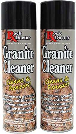 Rock Doctor Granite Cleaner - Cleans& Renews Surfaces - (18 oz) Surface Cleaner Spray, Granite/Marble Countertop Cleaner, Cleaning Spray for Vanity, Table Top, Kitchen Counters, Stone Surfaces (2Pack)