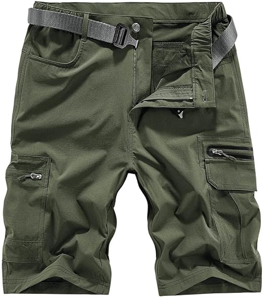 Quick Dry Hiking Shorts Men's Cargo Casual Outdoor 4-Way Stretchy Lightweight Summer Short with Multi Pockets 30-46 (No Belt)