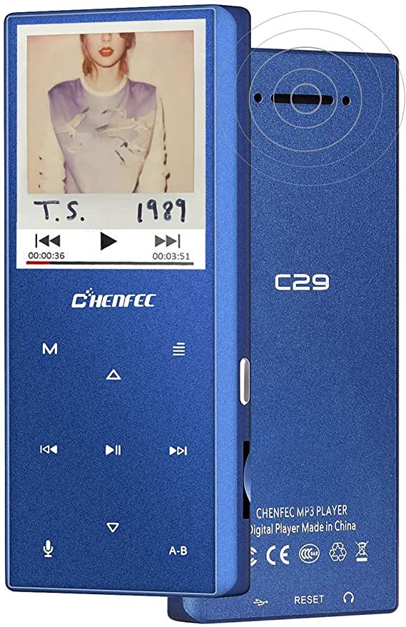 MP3 Player, 16GB MP3 Players with Bluetooth 4.2, Portable HiFi Lossless Sound MP3 Music Player with FM Radio Voice Recorder E-Book 1.8'' Screen, Support up to 128GB
