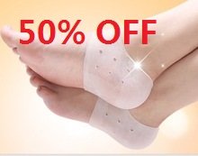 HappyStep Plantar Fasciitis Silicone Gel Heel Sock Reduce Pressure on Heel Relief Heel Pain and Cracked Heel