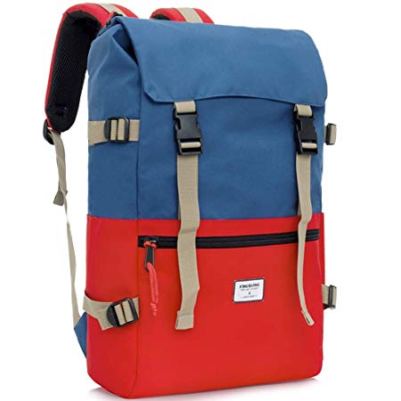 KINGSLONG Laptop Outdoor Backpack,15.6 Inch Waterproof Top-Flap Travel Backpack Rucksack for Hiking, Camping, Casual Dayback Computer Bag, College School Backpacks for Men Women