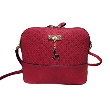 Softmusic Women Casual Leather Shell Shape Shoulder Bags Handbag Messenger Sling Bag