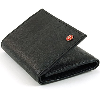 Alpine Swiss Mens RFID Blocking Trifold Wallet Genuine Leather