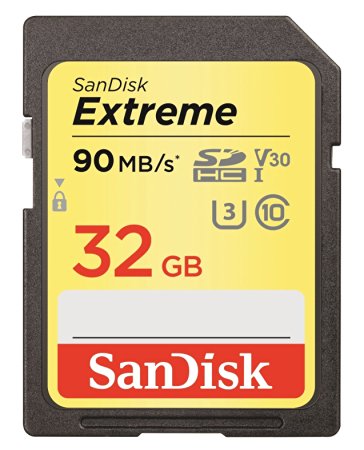 SanDisk Extreme 32GB SDHC UHS-I Card (SDSDXVE-032G-GNCIN) [Newest Version]