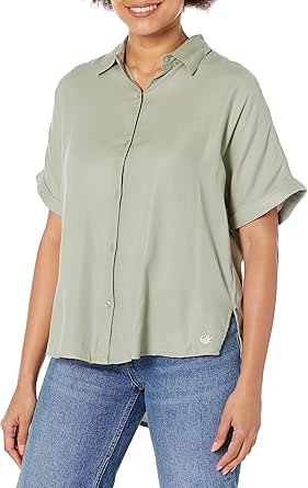 Gloria Vanderbilt Women's Daisy Short Sleeve Button Down Shirt