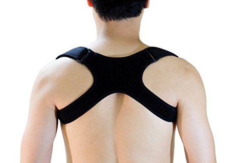 GAVIMAX Premium Unisex Upper Back Posture Corrector Clavicle Support Brace - Orthopedist Designed Vest - Men and Women (REG 24’’-48’’) - Improve Bad Posture, Shoulder Alignment – Under clothes