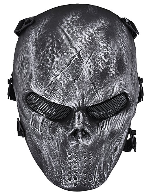 Coxeer Deluxe Overhead Skull Mask Outdoor Hunting Cs War Game Mask