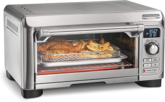 Hamilton Beach Professional Sure-Crisp Air Fry Digital Countertop Toaster Oven, 1500W, 6 Slice Capacity, Stainless Steel (31241)