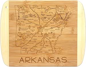 Totally Bamboo A Slice of Life Arkansas State Serving and Cutting Board, 11" x 8.75"