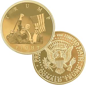 Trump Fighting for America Gold Coin | Trump Collectibles, Trump Gifts, Trump 2024, Trump Coin