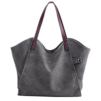 Sanxiner Women's Casual Canvas Tote Bags Shoulder Handbag Travel Bag