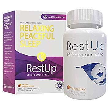 RestUp Fast-Acting Sleep Aid by AlternaScript | Quick Dissolve Tablets, Non-Habit Forming (1)