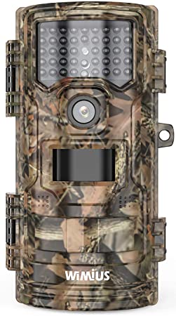 WiMiUS H7 Trail Camera【2020 Upgraded】 16MP 1080P HD Hunting Scouting Trail Cam with Infrared Night Vision Waterproof Motion Activated, 120° Detecting Range for Wildlife Monitoring