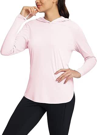 BALEAF Women's UPF 50  Sun Shirt with Hoodie SPF Long Sleeve UV Protection Clothing Hiking Fishing Outdoor Lightweight