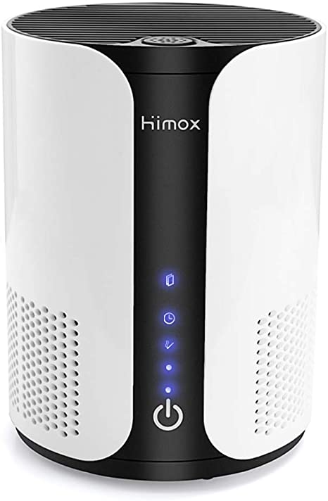 HIMOX AP02 Compact Air Purifiers Medical Grade Filtration H13 HEPA Filter (99.99%), Ultra Quiet Desk Air Cleaner Purifier with 3-Stage Filtration, 215ft（H13）