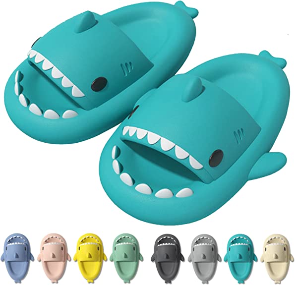 Shark Cloud Slippers, Shark Cute Slides for Women Man, 2022 Summer Slipper Sandals for Boys Girls Spa Platform Shoes Non-Slip Beach Open Toe Beach Sandals Shower Couple Shoes