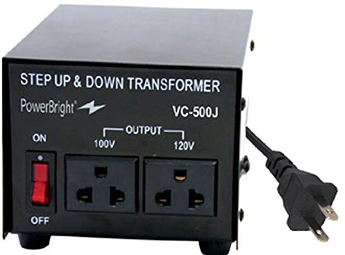 PowerBright Vc500J Transformer Step up / Down 500 Watt Japan 100 or 120 Volt