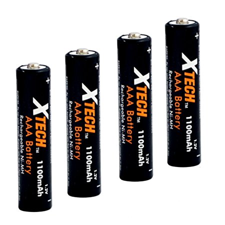 Xtech AAA Ultra High-Capacity 1100mah Ni-MH Rechargeable Batteries (4 pack)