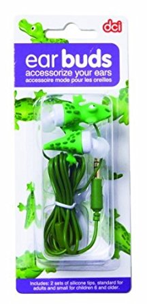 DCI 30284 Alligator Green Earbuds - Retail Packaging