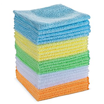 Microfiber Cleaning Cloth 25-Pack By BloominGoods - Multipurpose & Reusable Cleaning Towel, Perfect For Your Home, Office, Car & All Other Cleaning Needs