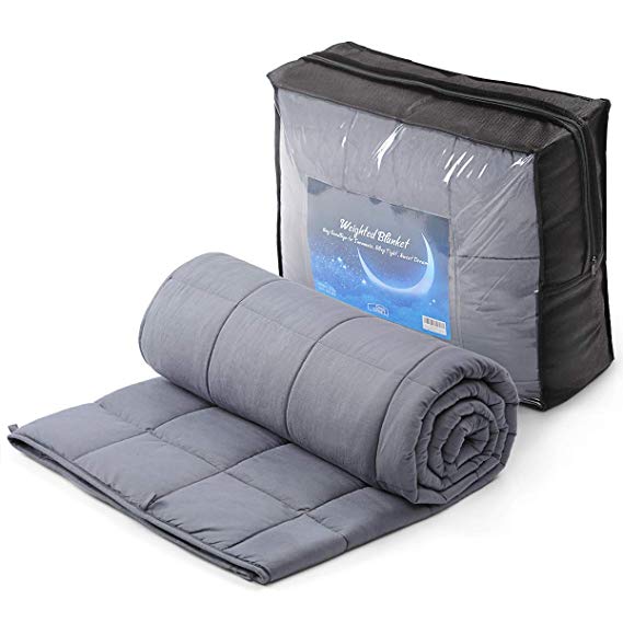 OasisCraft Four Seasons Weighted Blanket-100% Cotton Weighted Blanket Inner, Heavy Blanket with Glass Beads for Sleep, Stress and Anxiety (60" X 80", 20 lb)