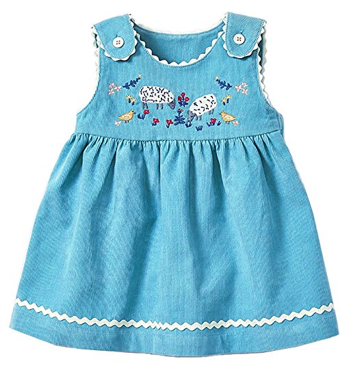 Girls Sleeveless Casual Dresses Applique Cartoon by Fiream