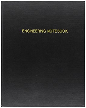 BookFactory Black Engineering Notebook / Graph Paper Notebook / Quadrille 4 X 4 Quad Ruled Book - 96 Pages (.25" Lab Grid Format), 8" x 10", Black Cover, Smyth Sewn Hardbound (LIRPE-096-SGR-A-LKT4)