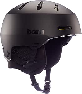 Bern Macon 2.0 Snowsports Ski and Snowboard Helmet for Men and Women, Brim Style, Multisport Certified, MIPS Rotational Impact Protection, Adjustable Fit, Removable Liner, Anti-Fog Ventilation