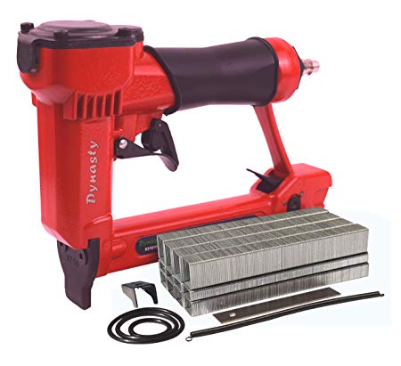Pneumatic Staple Gun Kit, KT-50 Type 1/2" Wide Crown Air Stapler, 21 Gauge, 1/4-Inch to 5/8-Inch, with 3000 staples and spare parts