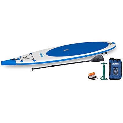 Sea Eagle Paddle Board Needle Nose 126 SUP Start UP Package, White/Blue