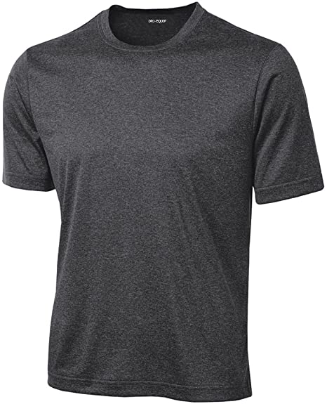 DRI-Equip Short Sleeve Moisture Wicking Running Shirts in Sizes XS-4XL
