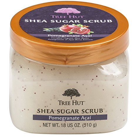 Tree Hut Shea Sugar Scrub, Pomegranate Acai, 18 Ounce