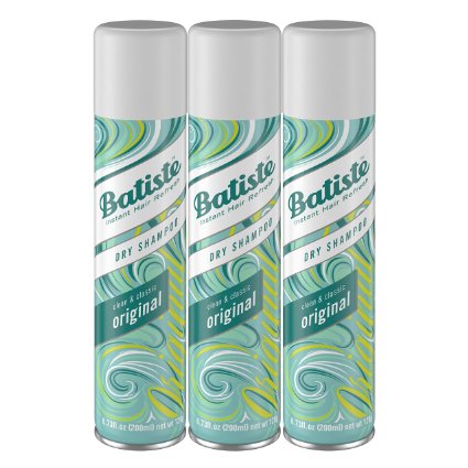 Batiste Dry Shampoo, Original, 3 Count (Packaging May Vary)