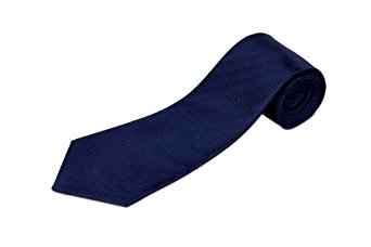 100% Silk Extra Long Tie with Solid Color Herringbone Pattern (Available in 63-inch XL and 70-inch XXL)
