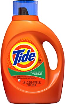 Tide Liquid Detergent, Mountain Spring - 64 Loads, 100 oz