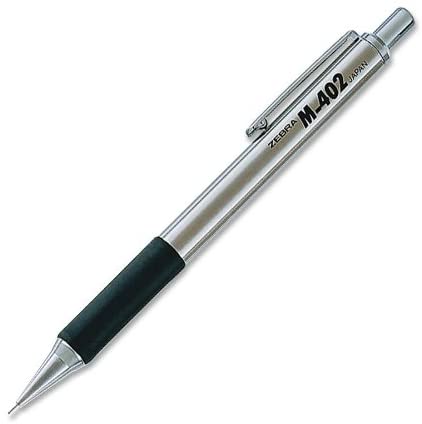 Zebra Mechanical Pencil, Refillable, 0.5 Mm, Black/Silver (ZEB59210)