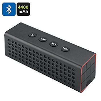 20W Bluetooth Speaker   Power Bank - 4400mAh Battery, Bluetooth 2.1 EDR, Micro SD Card Slot, Aux In, Hands Free (Black)