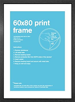 GB Eye Art Print Frame, 60 x 80cm, Black