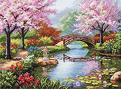 Dimensions Gold Collection Japanese Garden Counted Cross Stitch Kit, 16"X12" 16 Count