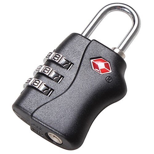 Sinide Mini TSA Approved Lock 3 Digits Metal Combination Best Luggage Padlock For Travel Safety and Security - Lock Alert, Heavy Duty, Assorted Colors Lock Safe Protection