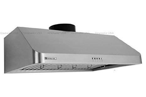 XtremeAir Ultra Series UL10-U30 900 CFM 30 width Baffle filters 3-Speed Mechanical Buttons Full Seamless 10 mm Non-magnetic SS Under cabinet hood