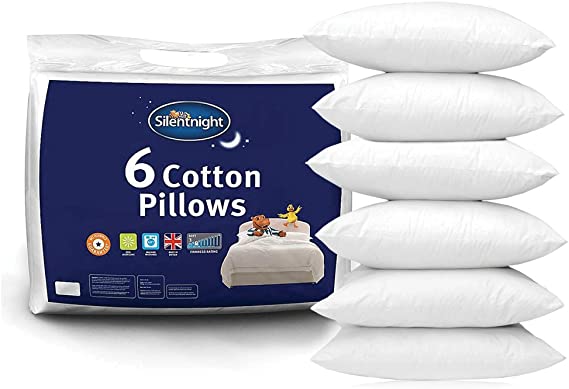 Silentnight Cotton Pillow, Pack of 6
