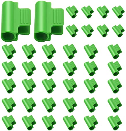 40pcs Plastic Greenhouse Clamps Clips, Film Row Cover Netting Tunnel Hoop Clip, Frame Shelters Shading Net Rod Clip Greenhouse Film Clamps for Season Plant Extension Support 0.43inch
