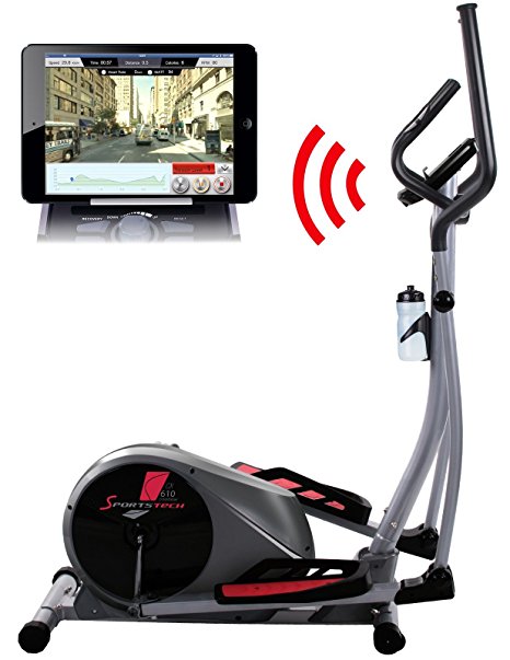Sportstech CX610 professional crosstrainer with Smartphone App control   Google Street View, 18 KG inertia, HRC - Bluetooth - 32 resistance levels - hometrainer ergometer elliptical stepper